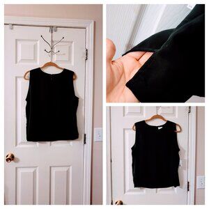 BNWT Solid Black Tank 1-Button Back-Perfect for Summer & Fall!